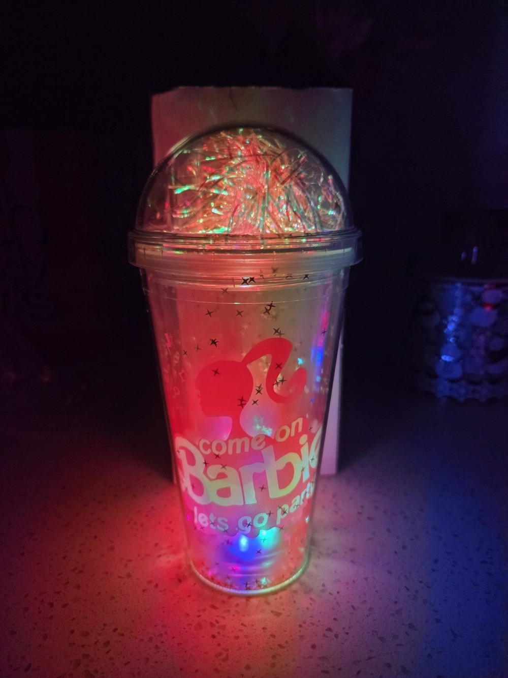 Barbie Light-Up Glitter Dome Tumbler - Pink & Multi-Color